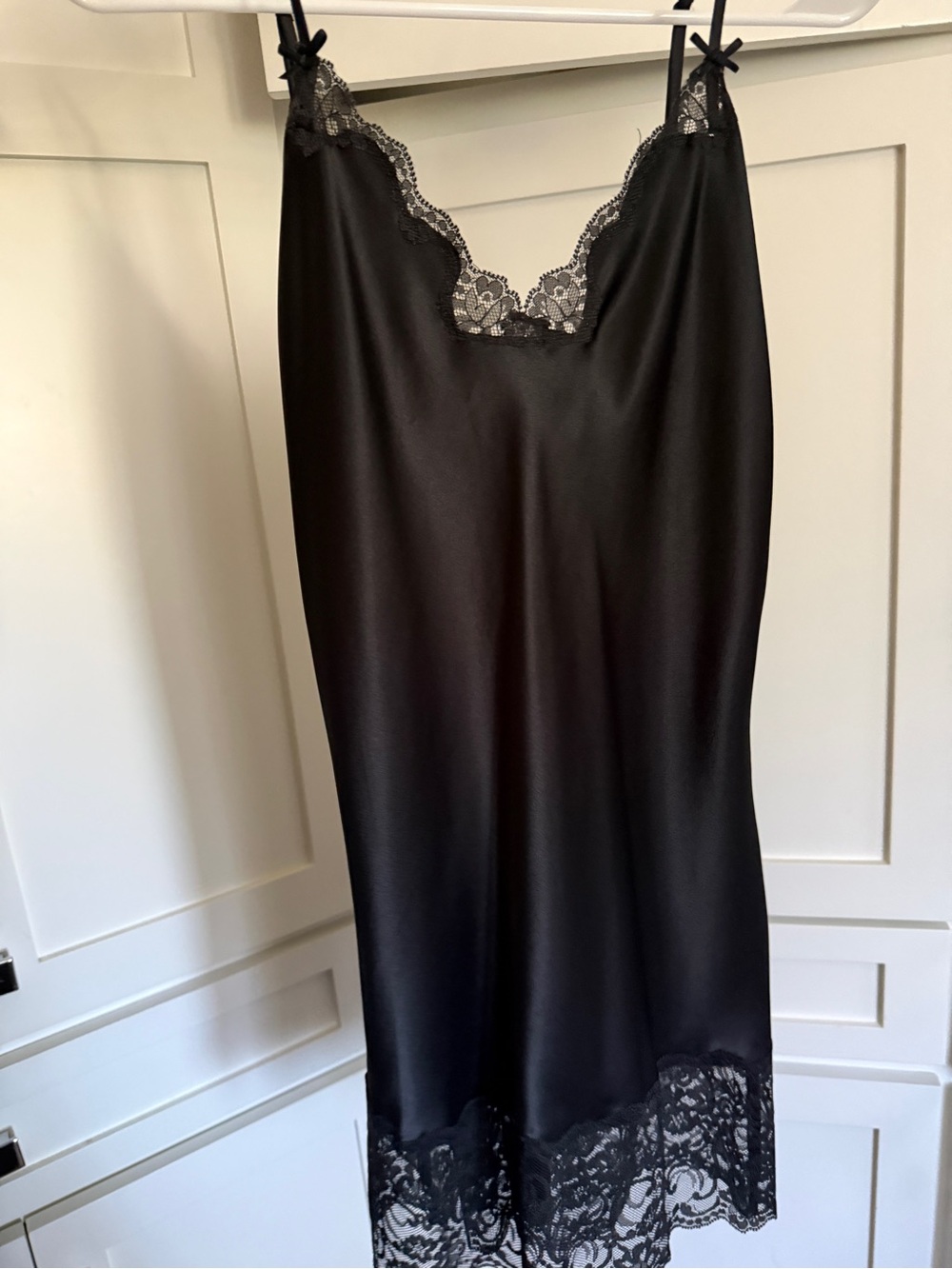 Victoria’s Secret vintage black lace slip dress rare